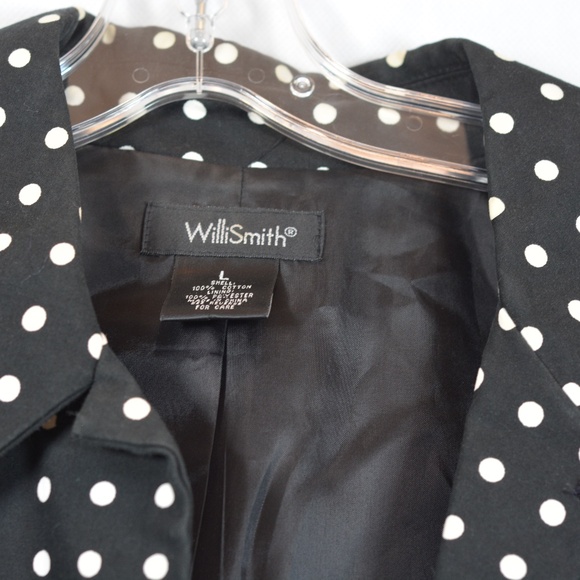 Polka Dot Overcoat SZ L Wili Smith - Picture 3 of 6